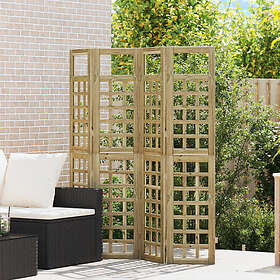 vidaXL Utomhus Integritetsskärm 4 Paneler Behandlat Trä Furu