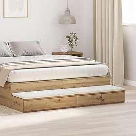 vidaXL Sänglådor Artisan Ek 140x36,5x16,5 cm Konstruerat trä