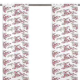 Arvidssons Textil Kurbits Beige/Röd Panelgardin