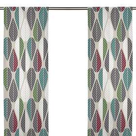 Arvidssons Textil Blader Turkos Panelgardin