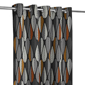 Arvidssons Textil Blader Grå/Orange Öljettlängd