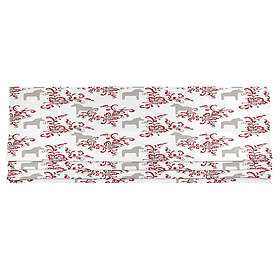 Arvidssons Textil Kurbits Beige/Röd Hissgardin