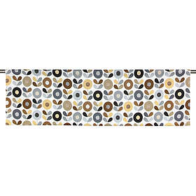 Kinnamark Cirkelblomma Beige/Grå Slät gardinkappa