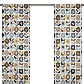 Kinnamark Cirkelblomma Beige/Grå Panelgardin