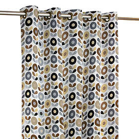 Kinnamark Cirkelblomma Beige/Grå Öljettlängd