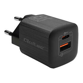 Qoltec GaN ULTRA strömadapter 5-20 V, 2,25-3 A 35Watt