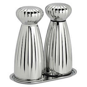 Robert Welch Palm salt- och pepparkvarn med bricka 17 cm, rostfritt stål