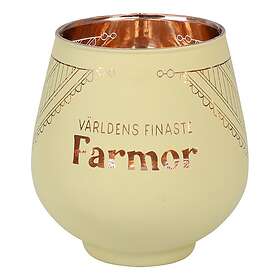 Ljuslykta Spegelglas med Text Farmor