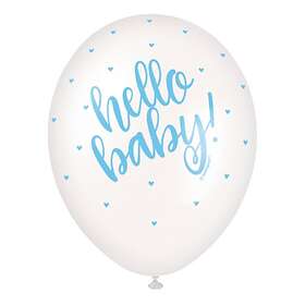 Ballonger Hello Baby Blå 5-pack