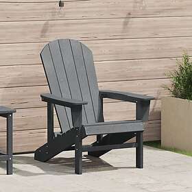 vidaXL Adirondack stol Ljusgrå 74x82x91 cm HDPE 42006624