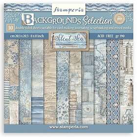 Stamperia Paper Pad 8x8 Tum Background Silent Sea