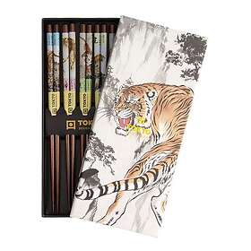Tokyo Design Studio Ätpinnar gåvoset 5-pack tiger