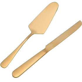 Modern House Gold Serveringsbestick 2 Delar Satin