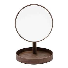 Wireworks Magnify Mirror Bordsspegel med bricka 25 cm Valnöt