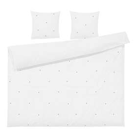 Juna Daisy påslakanset 220x220 cm vit/ljusblå