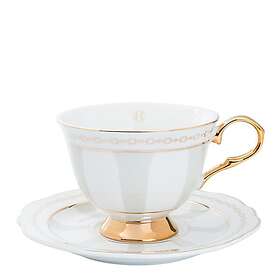 Kopp Hilke Strisce Tortora Kaffekopp med fat 22cl