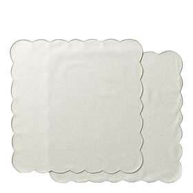 ZicZac Scallopped tygservett 2-pack 40x40 cm natur
