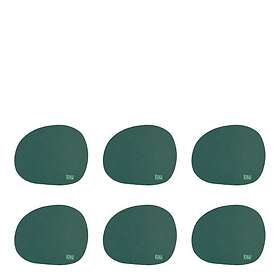 Aida Raw Organic Glasunderlägg 6-pack Dark Green