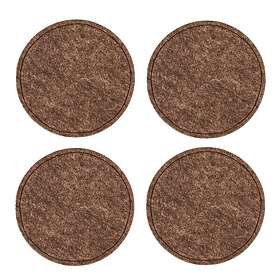 ZicZac Nuno Glasunderlägg 10 cm 4-pack Brun