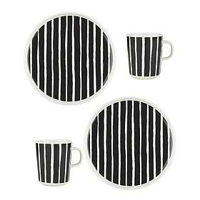 Marimekko Piccolo frukostset 4 delar vit/svart
