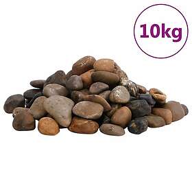vidaXL Polerad småsten 10kg blandade färger 2-5 cm 155331