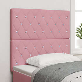 vidaXL Sänggavel Kristallknapp Tuftad Rosa 90 cm Sammet 3337751
