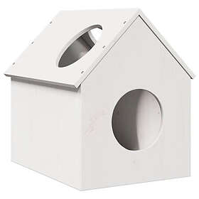 vidaXL Katthus vit 41x50x50 cm massiv furu 859296