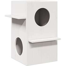 vidaXL Katthus vit 43x43x60 cm massiv furu 859302