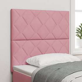 vidaXL Rosa Velvet Sänggavel med Diamantblock Design 100 cm 3337911