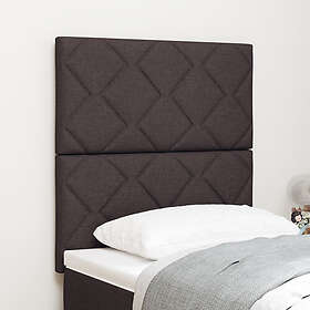 vidaXL Sänggavel Diamantblock Design Mörkbrun 80 cm Tyg 3337876
