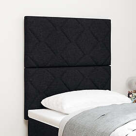 vidaXL Sänggavel Diamantblock Design Svart 80 cm Tyg 3337875