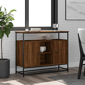vidaXL Byrå brun ek 100x35x80 cm konstruerat trä 835543