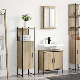 vidaXL 3-delat badrumsinredningsset Sonoma Oak 3345149