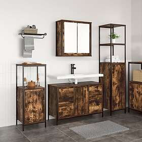 vidaXL 3-delat badrumsmöbelset i rökt ek, konstruerat trä 3328381