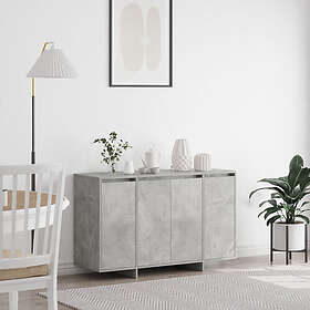vidaXL Betonggrå Sideboard Betonggrå Konstruerat trä 120 x 41 x 75 cm 3333899