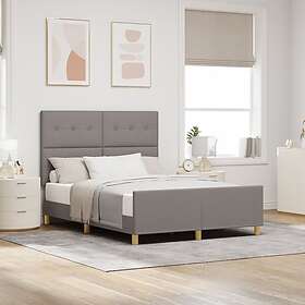 vidaXL Sängram Taupe 160x200 cm Tyget 3344743