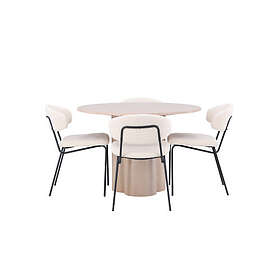 Venture Home Matgrupp Olivia med 4st matstolar Chico
