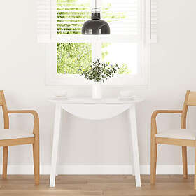 vidaXL Matbord vitt massivt trä gummi