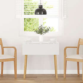 vidaXL Matbord naturligt massivt trä gummi