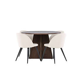 Venture Home Bootcut Matbord med Velvet Matstol