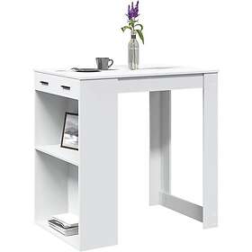 vidaXL Barbord vit 102x70x103,5 cm konstruerat trä