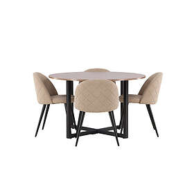 Venture Home Matgrupp Durango med 4st matstolar Velvet