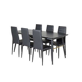 Venture Home Matgrupp Gold med stolarna Slim