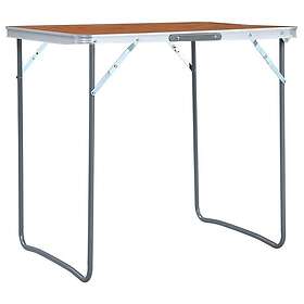 vidaXL Sammenleggbart campingbord aluminium 60x45cm
