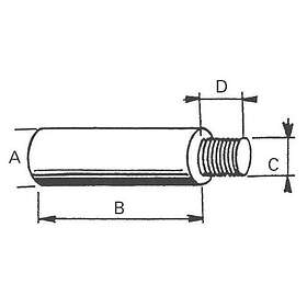 Mercury Super Marine M8 Zinkstav Anod