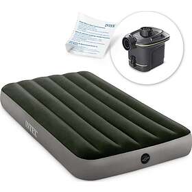 Intex Twin Dura-beam Prestige Airbed With Battery Pump 99x191x25cm