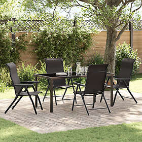 vidaXL Lounge Set 5 delar Svart Polyrotting