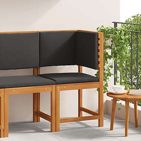 vidaXL Trädgårdsstol Hörn med Kuddar Solid Akacia