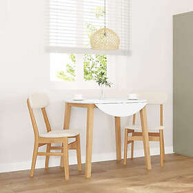 vidaXL Matstolar med dynor 2 st massivt trä gummi 4102437