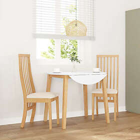 vidaXL Matstolar med dynor 2 st massivt trä gummi 4102455